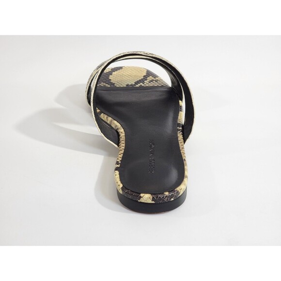 NEW Rebecca Minkoff 9.5 Marciann Too Sandal Snake Embossed Flats Slip On - Picture 5 of 10